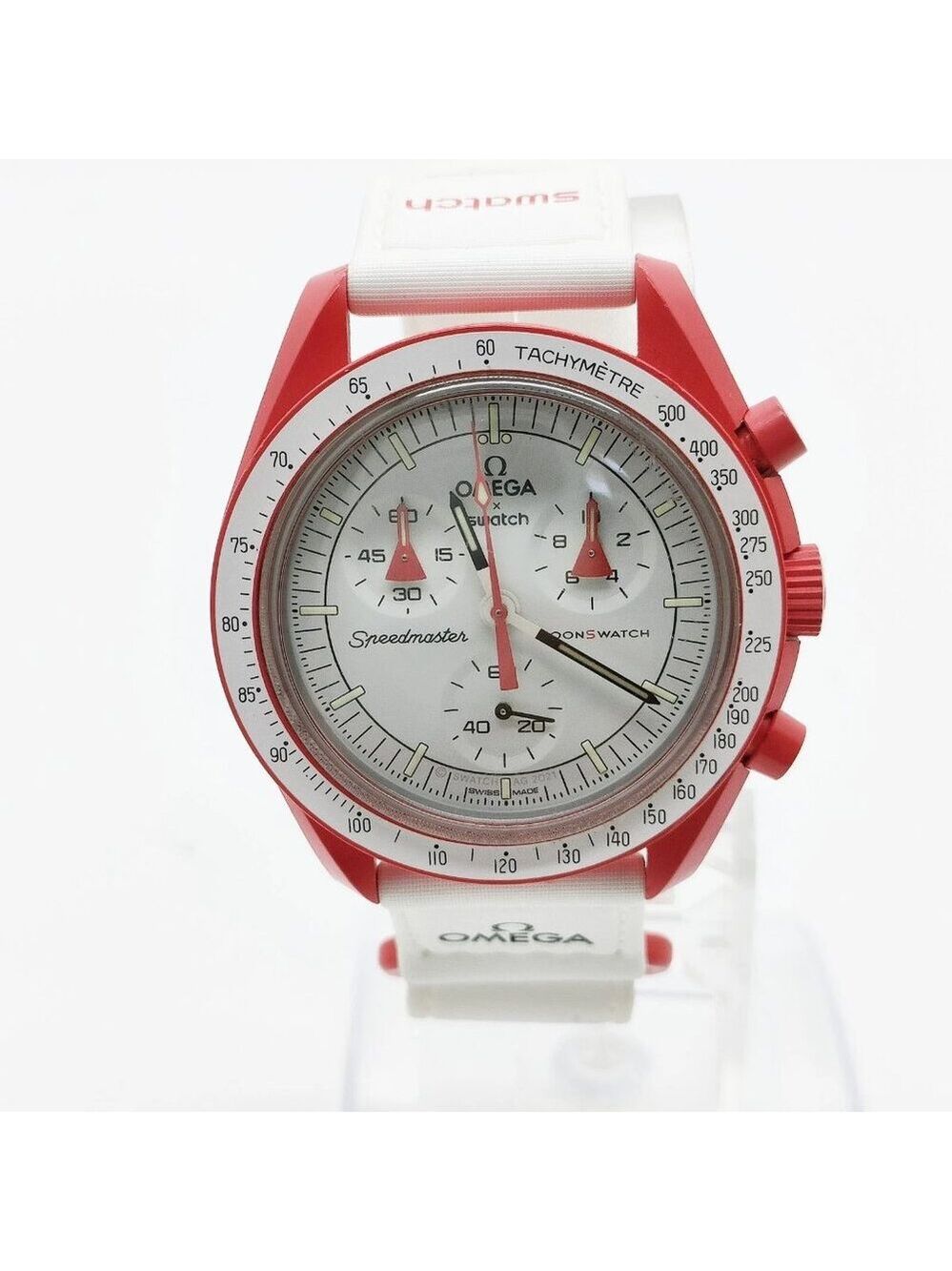 Omega x Swatch Watch 39mm Men's Whites 300-082025